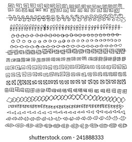 Set of hand drawing elements for edit and select text. 