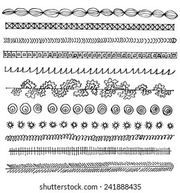 Set of hand drawing elements for edit and select text. 