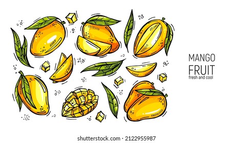 Mango fresh fruit drawing icon hi-res stock photography and images - Page 4  - Alamy