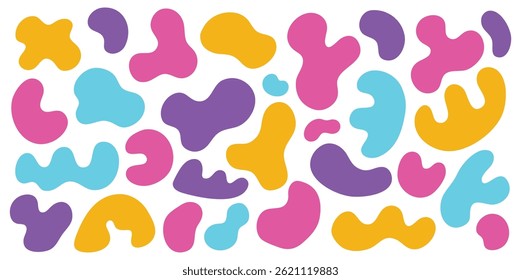 Conjunto De Coleção De Vetores De Forma Abstrata Desenhada À Mão