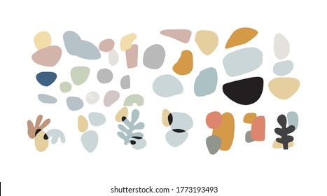 Set of hand drawn Abstract shapes. Abstract modern trendy vector illustration. 