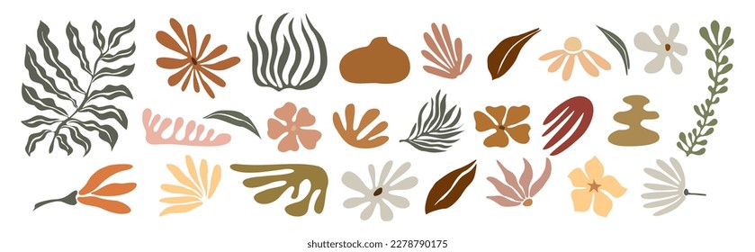Set of hand drawn abstract shapes and elements. 