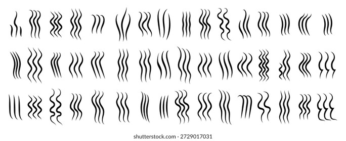 set of hand drawn aromas vaporize icons doodle smoke symbol