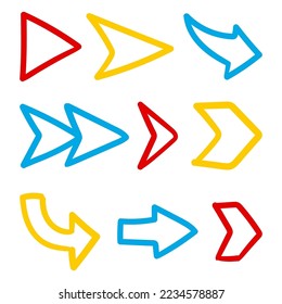 Set of hand drawn Arrow