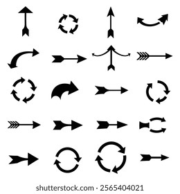 A set of Hand drawn arrow direction doodle with white background