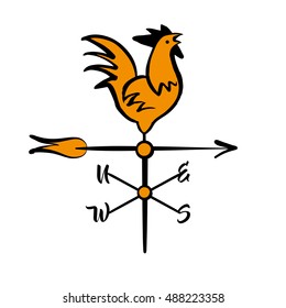 Set of hand drawn arrow with feather isolated on white background.  Illustration of vector element for retro design with wood.