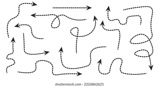 set of hand drawn arrow vector