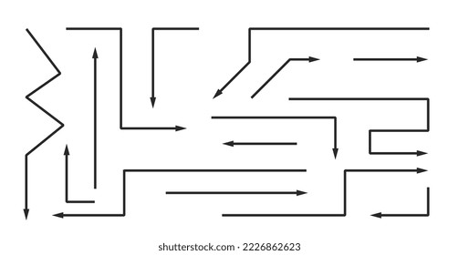 set of hand drawn arrow vector