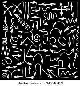 Set of hand drawn arrows