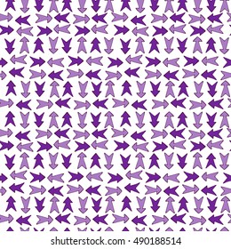 Set of hand drawn arrows. Colorful vector seamless pattern.
