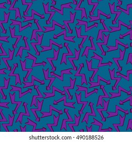Set of hand drawn arrows. Colorful vector seamless pattern.