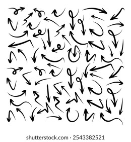 Set Handgezeichnete Pfeile doodle