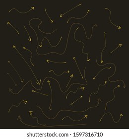 Set of hand drawn arrows EPS Vector