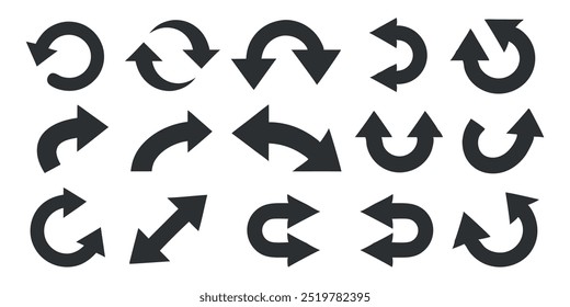 set of hand drawn arrows icon