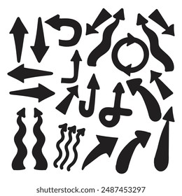 set of hand drawn arrows for your design. Vector illustration. 