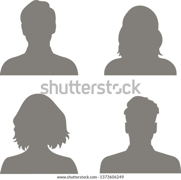 Set of hand drawn Avatar profile icon (or portrait
icon), including male and female . User flat avatar icon, sign,
profile people symbol
