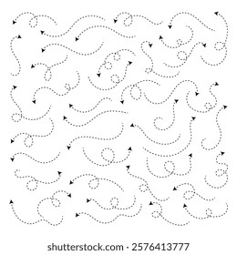 Set of hand drawn black arrows vector collection
