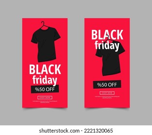 set of hand drawn black friday banners