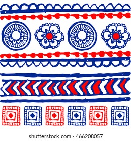 set of hand drawn borders. Traditional indian style, ornamental floral elements for henna tattoo, golden stickers, flash temporary tattoo, mehndi and yoga design