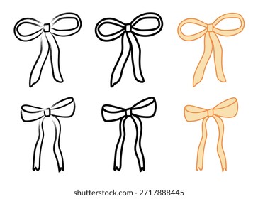 Conjunto de desenho à mão arco ilustrações design