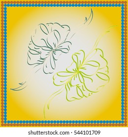 Set hand drawn bows isolated on background.