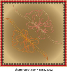 Set hand drawn bows isolated on background.