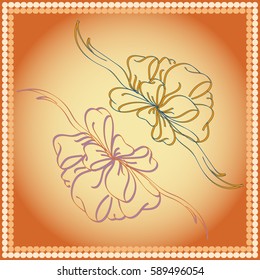 Set hand drawn bows isolated on background.