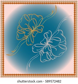 Set hand drawn bows isolated on background.