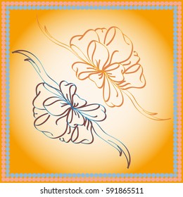 Set hand drawn bows isolated on background.