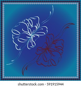 Set hand drawn bows isolated on background.