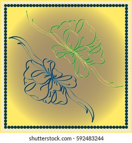 Set hand drawn bows isolated on background.