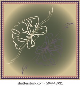 Set hand drawn bows isolated on background.