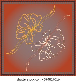 Set hand drawn bows isolated on background.