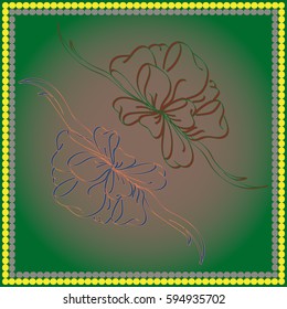 Set hand drawn bows isolated on background.