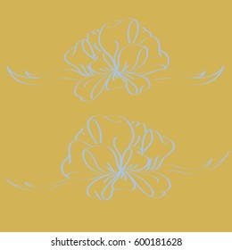 Set hand drawn bows isolated on background.