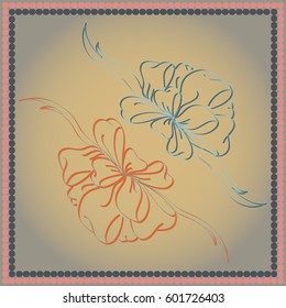 Set hand drawn bows isolated on background.