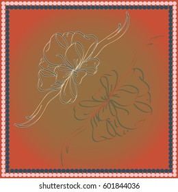 Set hand drawn bows isolated on background.