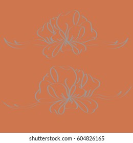 Set hand drawn bows isolated on background.