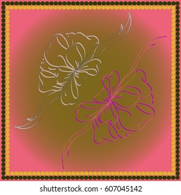 Set hand drawn bows isolated on background.
