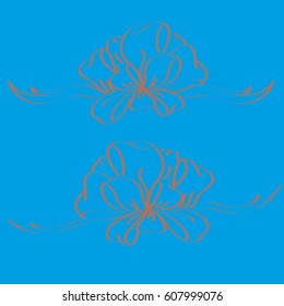 Set hand drawn bows isolated on background.