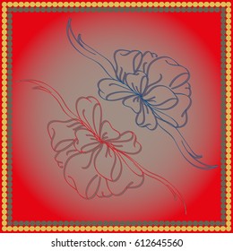 Set hand drawn bows isolated on background.