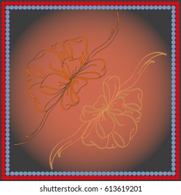 Set hand drawn bows isolated on background.