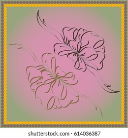 Set hand drawn bows isolated on background.