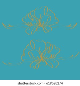 Set hand drawn bows isolated on background.