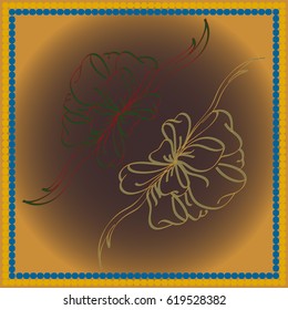 Set hand drawn bows isolated on background.