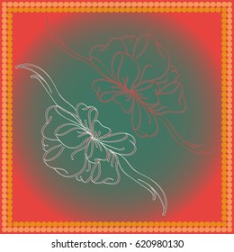 Set hand drawn bows isolated on background.