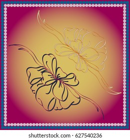 Set hand drawn bows isolated on background.