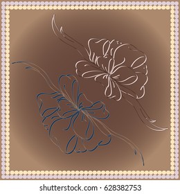 Set hand drawn bows isolated on background.