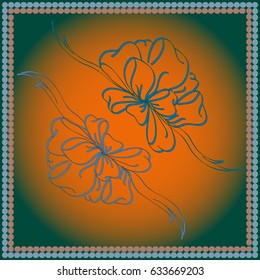 Set hand drawn bows isolated on background.