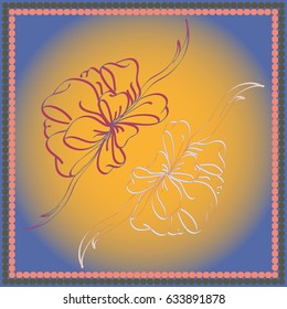 Set hand drawn bows isolated on background.